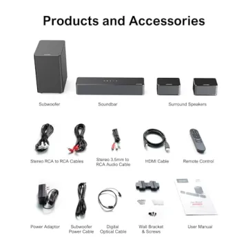 ULTIMEA 5.1 Surround Sound Bar - 320W Power