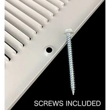 Fits 16x8 Duct Opening | Steel Return Air Grille by Handua | Vent Cover Grill for Sidewall and Ceiling | White | HVAC Cold Air Intake Grille | Outer Dimensions: 17.75"W X 9.75"H