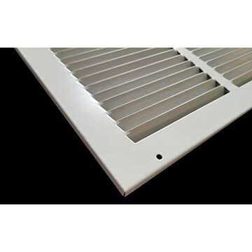 Fits 16x8 Duct Opening | Steel Return Air Grille by Handua | Vent Cover Grill for Sidewall and Ceiling | White | HVAC Cold Air Intake Grille | Outer Dimensions: 17.75"W X 9.75"H