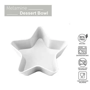 UPware Star Shaped Melamine Bowls for Festive Serving