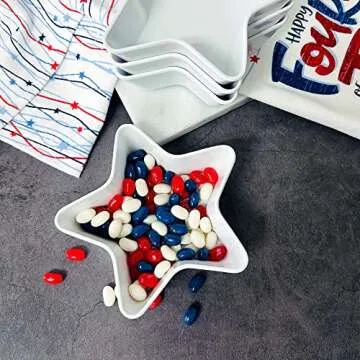 UPware Star Shaped Melamine Bowls for Festive Serving
