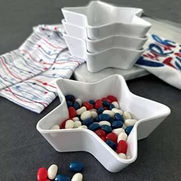 UPware Star Shaped Melamine Bowls for Festive Serving