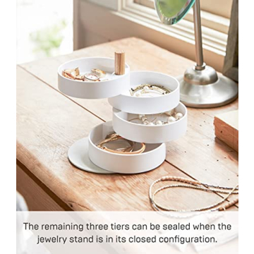 Stylish Tosca Jewelry Organizer by Yamazaki - Compact Design