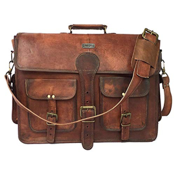 Handmade Cuero Leather Messenger Bag for Men 18 Inch