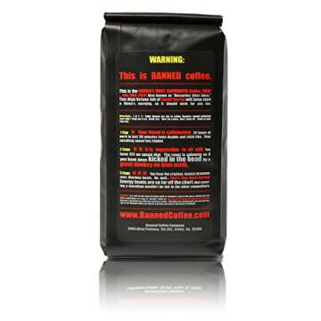 Banned Coffee Ground World's Strongest Coffee - Our Best Super Strong Medium Dark Roast Ground high ...