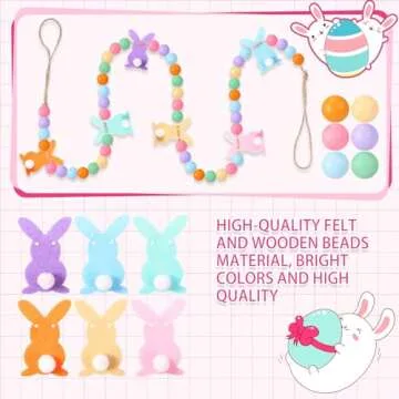 VitalCozy Easter Bunny Garland for Festive Decorations