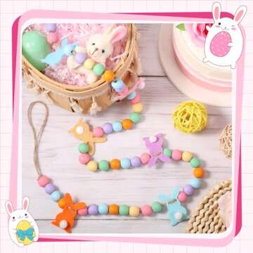 VitalCozy Easter Bunny Garland for Festive Decorations