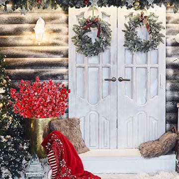 12 Pcs Christmas Artificial Frosted Berry Picks for Decorating