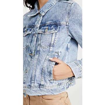 Free People Women's We The Free Rumors Denim Jacket, Indigo Blue