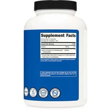 Nutricost HMB (Beta-Hydroxy Beta-Methylbutyrate) 1000mg (240 Capsules) - 500mg Per Capsule, 120 Servings - Gluten Free and Non-GMO