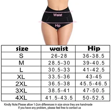 MISSWHO Cotton Womens Underwear Postpartum Essentials High Waisted Panties C Section Tummy Control 6 Pack Briefs For Ladies Size Medium