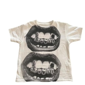 Baby Tees Y2k Shirt 90s Outfit Woman 2000s Fashion Graphic Tees Y2k Cute Shirts Vintage Clothes (Whi...