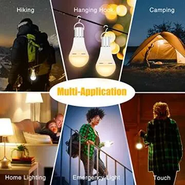 A19 Rechargeable Light Bulbs, 12W Emergency Light Bulbs for Power Failure, 1200mAh Battery Backup Light Bulb, E26/E27 3000K Soft White Emergency Lights for Home Power Failure,Hurricane Supplies