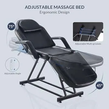 BELLAVIE Adjustable Table Chair Salon Bed for Professional Massage Facial Lash Beauty Treatment Spa ...