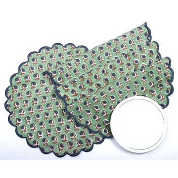 Ridhi Bo-ho Double Layer Floral Placemats - Pack of 4