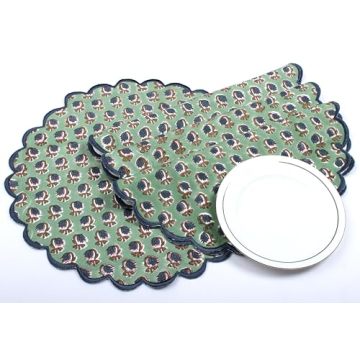 Ridhi Bo-ho Double Layer Floral Placemats - Pack of 4
