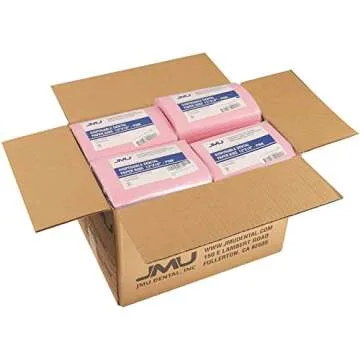 JMU Pink Dental Bibs Bulk Pack of 500 for Dental Professionals, Disposable & Absorbent
