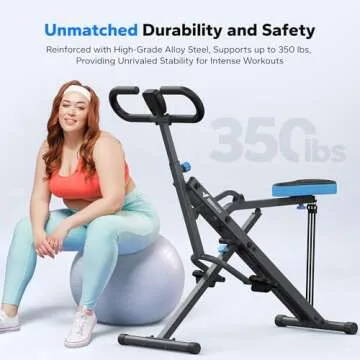 MERACH Squat Machine, 2 in 1 Squat Rowing Machine, Easy Setup & Foldable Exercise Equipment, Glute Trainer Machine, Glutes & Leg Home Workout Machine