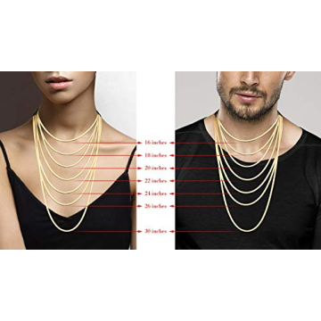 Elegant Miabella Herringbone Necklace Gold Over Silver - 18K