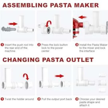 6 IN 1 Gourmet Pasta Attachment for KitchenAid Mixer