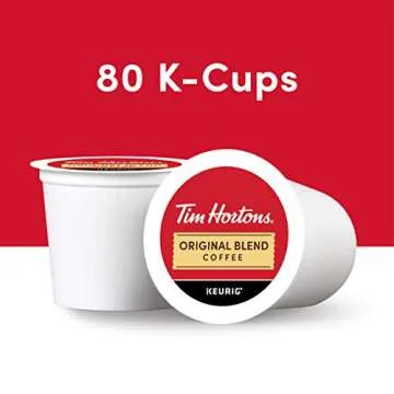 Tim Hortons Original Blend, Medium Roast Coffee, Single-Serve K-Cup Pods Compatible with Keurig Brew...