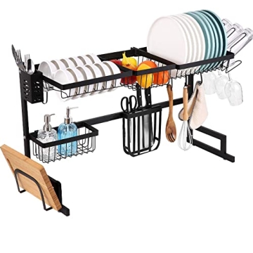Furnikko Over The Sink Dish Drying Rack Adjustable Stainless Steel Dish Rack for Kitchen Organizer S...