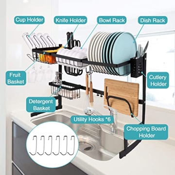 Furnikko Adjustable Over The Sink Dish Drying Rack