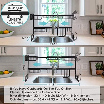 Furnikko Adjustable Over The Sink Dish Drying Rack