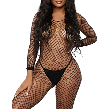 Sexy Fishnet Lingerie Bodysuit for Women - Romantic Nights