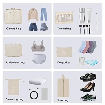 Creechwa Packing Cubes: 9PCS Travel Organizer Set