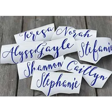 Personalized Bridesmaid Vinyl Decal ONLY DIY for Tumblers Cups Rose Gold on Champagne Glasses Maid of Honor Gifts