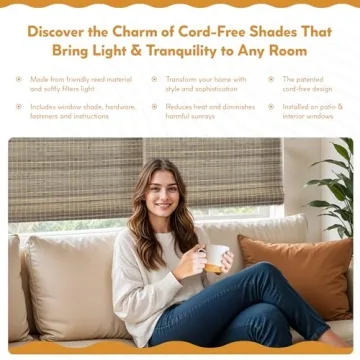 Radiance Cordless Bamboo Shades for Stylish Privacy