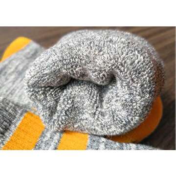 FEIDEER Women's Hiking Walking Socks, Multi-pack Outdoor Recreation Socks Wicking Cushion Crew Socks（5WS18105-M）