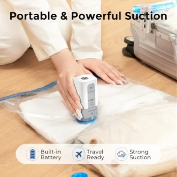 ETENWOLF Vacuum Storage Bags with Rechargeable Pump