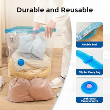 ETENWOLF Vacuum Storage Bags with Rechargeable Pump