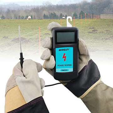 ALLOSUN Digital Electric Fence Tester 9.9kV Voltage Tester