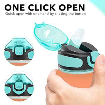 Enerbone 32 oz Water Bottle with Times to Drink and Straw, Motivational Drinking Water Bottles with Carrying Strap, Leakproof BPA & Toxic Free, Ensure You Drink Enough Water for Fitness Gym Outdoor