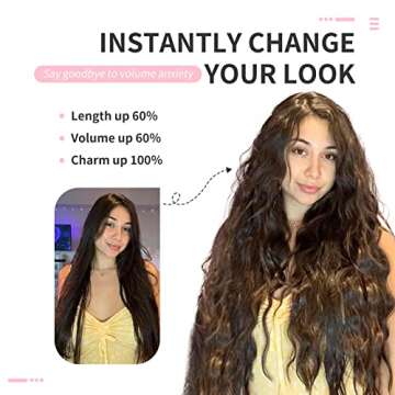 Flufymooz Clip In Hair Extensions for Stunning Mermaid Waves