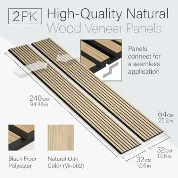Kansoware Acoustic Wood Wall Panels - Natural Oak Design
