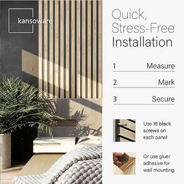 Kansoware Acoustic Wood Wall Panels - Natural Oak Design