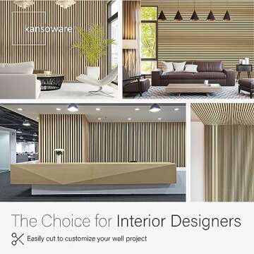 Kansoware Acoustic Wood Wall Panels - Natural Oak Design