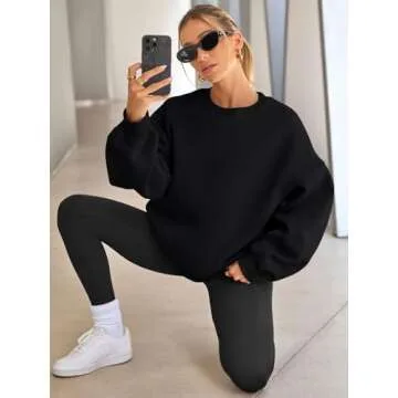 EFAN Women's Oversized Crewneck Sweatshirts - Cozy Fall Fashion