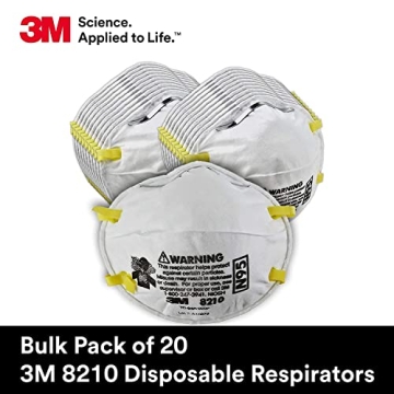 3M 8210 N95 Respirator Pack of 20 - Lightweight Masks