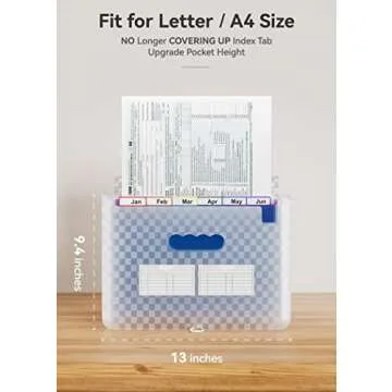 ABC Life Accordion File Organizer for Efficient Document Storage