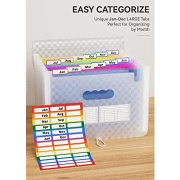 ABC Life Accordion File Organizer for Efficient Document Storage