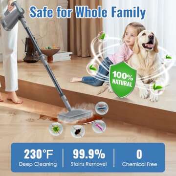 FEPPO Steam Mop with Handheld Cleaner for All Surfaces