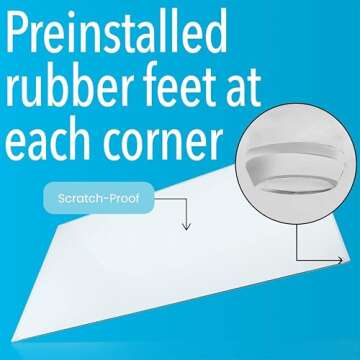 IMPRESA 20"x 36" Tempered Glass Computer Desk Mat, Clear Glass Desk Pad for Protecting Your Keyboard, or Computer Monitor, Dry Erase, Table Top Protector for Home or Office