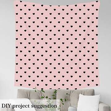 Cute Heart Pattern Fabric for DIY Projects and Quilting