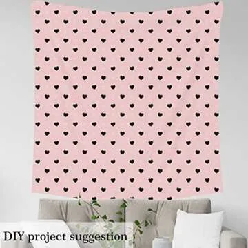 Cute Heart Pattern Fabric for DIY Projects and Quilting
