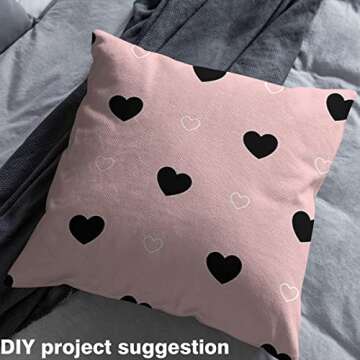 Cute Heart Pattern Fabric for DIY Projects and Quilting